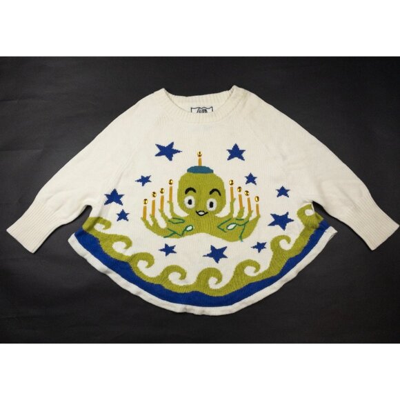 Whoopi Goldberg Hanukkah Octopus Sweater Women XL Jeweled Ugly Christmas Menorah - Picture 4 of 11